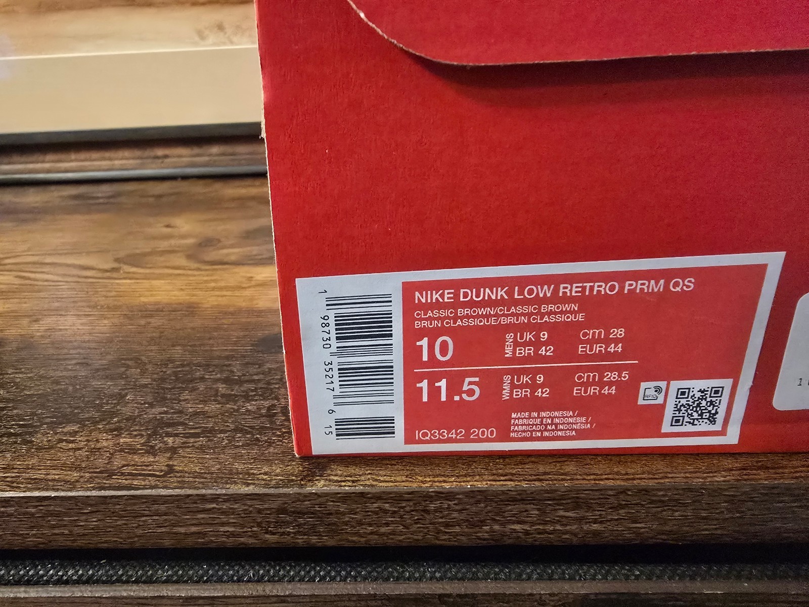 Nike Dunk Low Retro PRM QS Baroque Brown  IQ3342-200 2026 Shoes Mens 10 US NEW thumbnail 10