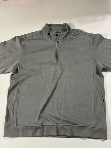Pebble Beach Performance Light Grey Quarter-Zip Golf Pullover Large NEW W/O TAGS