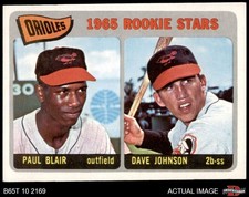 1965 Topps #473 Paul Blair / Davey Johnson Orioles RCs RC 7 - NM