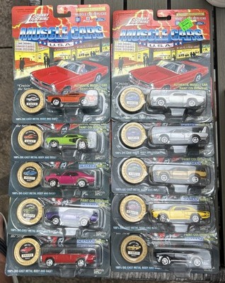 Complete Set of 10 Johnny Lightning 1/64 Muscle Cars Cruisin' the Strip Series 3