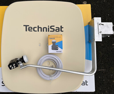 TechniSat Satanlage 65plus beige mit   TechniSat Quad-LNB (4Teilnehmer)Neu 25m 