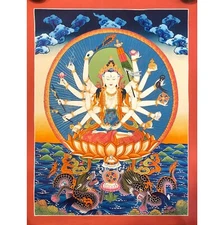 Tibetan High Quality Cundi Hand Thangka Painting, Handmade Decoration Painting