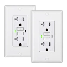 DEWENWILS 20A Amp GFCI Outlet Self-Test GFCI Receptacle Tamper Resistant 2-Pack