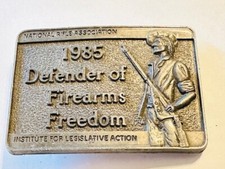 Belt Buckle - 1985 NRA Defender of Firearms Freedom
