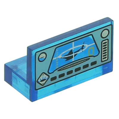 LEGO Trans Blue Ogel Control Panel Screen Submarine Underwater