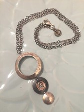 Silpada "Three Sterling Silver Circles" Sautoir Necklace