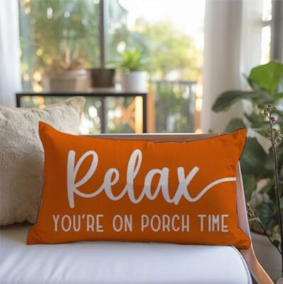 Decorative Throw Pillow Covers Inch Relax Porch Time Outdoor 12x20