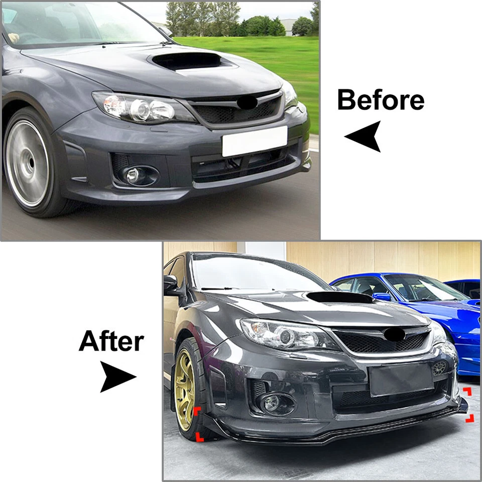 For Subaru Impreza WRX STI 2011-2014 12 13 Front Bumper Spoiler Splitter Lip Foto 2 de 4