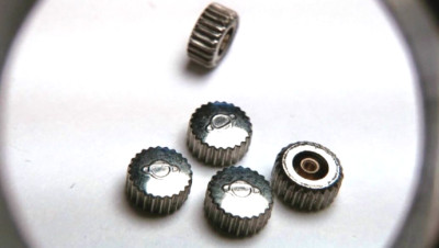 Enicar S/S Crowns, 4.75 mm x 2.5 mm S/S Crown. A set of 5 PER ORDER