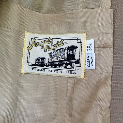 70s Vintage Angels Flight Tan Polyester Mens 4pc Swanky Disco Suit Size 38L - Picture 13 of 14