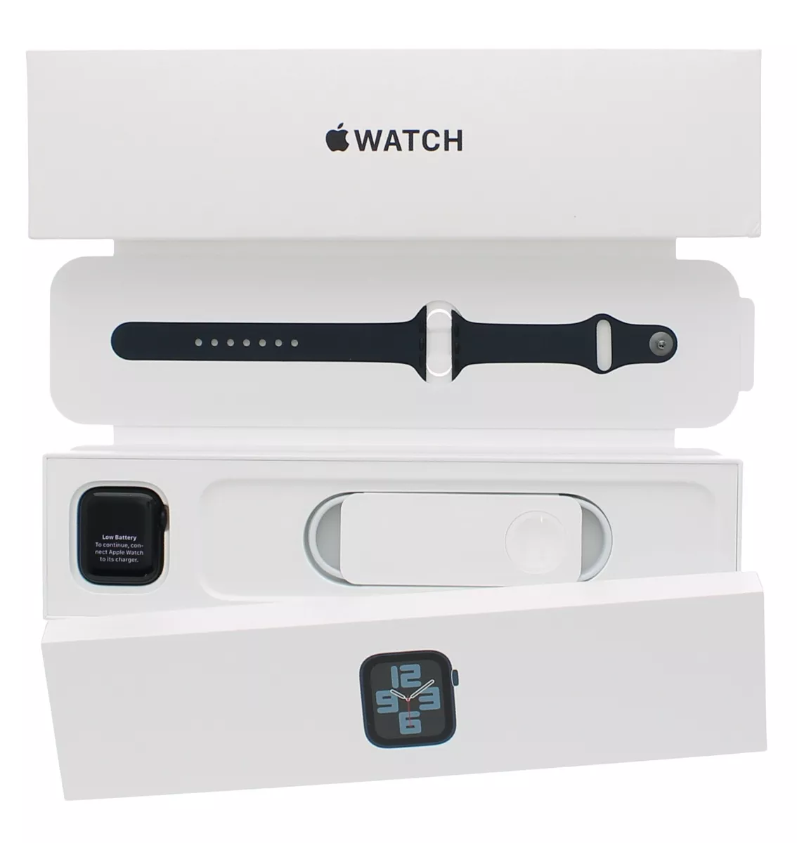 Apple Watch SE MNTN3LLA 2nd Gen 40mm Midnight Aluminum Case M/L Sport Band  A2726 194253209546