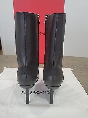 Salvatore Ferragamo Womens Black Virgilia Boot Bootie Zipper Salvatore Ferragamo Womens Black Virgilia Boot Bootie Zipper