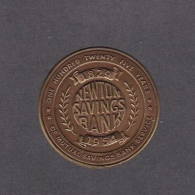 KAPPYS NEWTON SAVINGS BANK MASSACHUSETTS 125TH ANNIV EMBOSSED ENVELOPE SEAL GV28