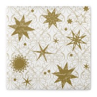 12 Servietten Christmas Dreams In Gold-Weiß Aus Linclass® Airlaid 40 X 40 Cm