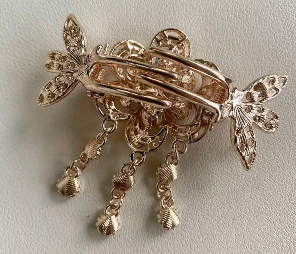 Rhinestone Hair Claw NEW Pink Fashion Jewelry FREE Shipping 2.6 Inch - Image 3 of 3