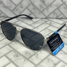 NWT Foster Grant Men's Aviator Sunglasses NS0622 AVC 23 365 SIL Fighter Pilot