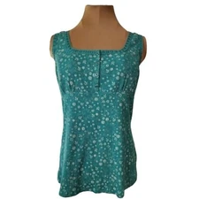 Gitano Y2K Turquoise Floral Tank Top Women's Large