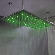 40X80cm LED Square Shower Head Ceiling Mounte...
