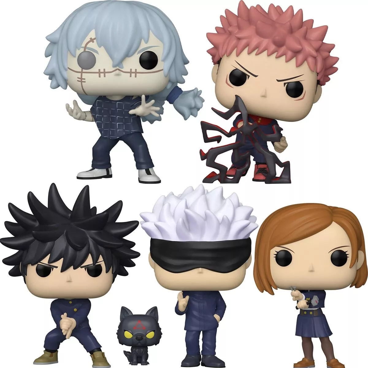 Funko Pop! Animation Jujutsu Kaisen Set of 5 S1 SATORU YUJI MEGUMI MAHITO  NOBARA