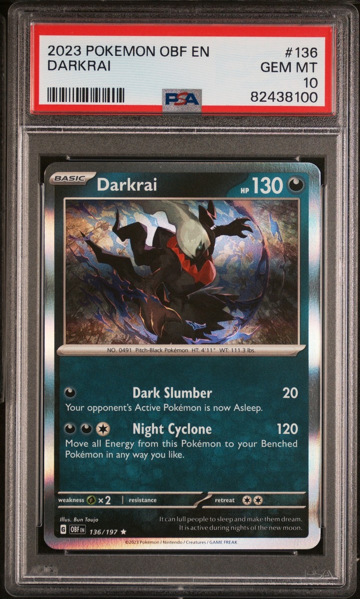 2023 POKEMON OBF EN-OBSIDIAN FLAMES #136 DARKRAI PSA 10 | eBay 2023 POKEMON OBF EN-OBSIDIAN FLAMES #136 DARKRAI PSA 10 | eBay