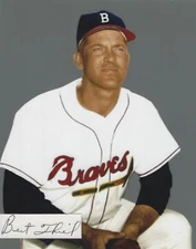 Bert Thiel Autographed Signed 8x10 Photo - MLB Boston Braves - RARE! - w/COA