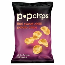 Popchips Thai Sweet Chilli Popped Potato Crisps 85g - Pack of 6
