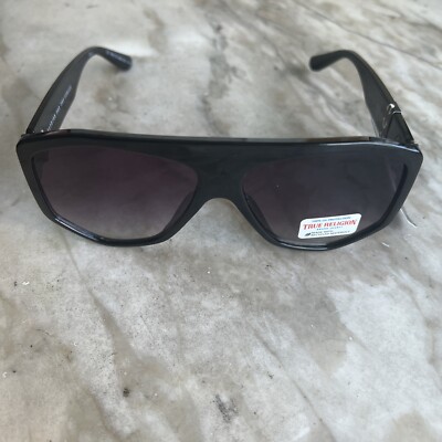 True Religion Black Oversized Square Sunglasses with Gradient Lenses HORSESHOE SQUARE SUNGLASSES main image 2