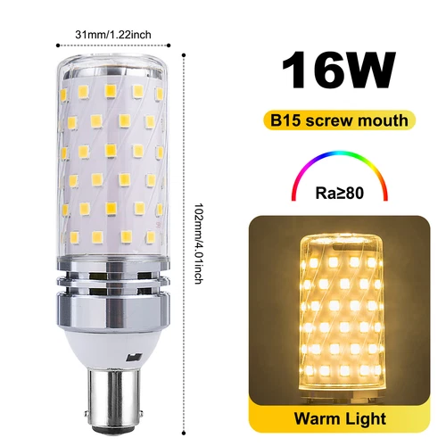 LED Corn Bulb E27 E14 B22 E12 B15 E17 12/16W 2835 60/80SMD Globe Lamp Spot Light - Picture 52 of 63