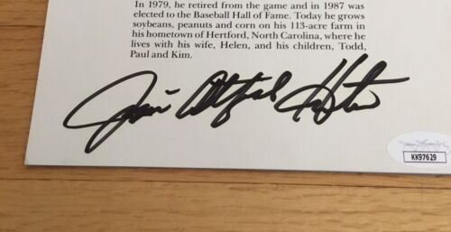 Jim Catfish Hunter Yankees A’s MLB HOF Signed Autograph Cooking Book Mag JSA COA - Picture 2 of 4