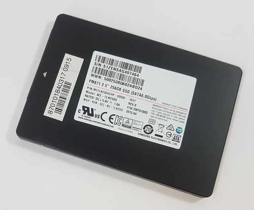 100% 256GB SSD Samsung MZ7LN256HCHP-00000 SATA 2,5" Notebook Festplatte