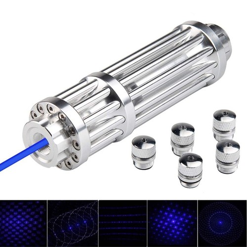 6 in1 Blue/Green/Red Laser Visible Beam Light Handheld Lamp SOS High Power Laser - Picture 7 of 19