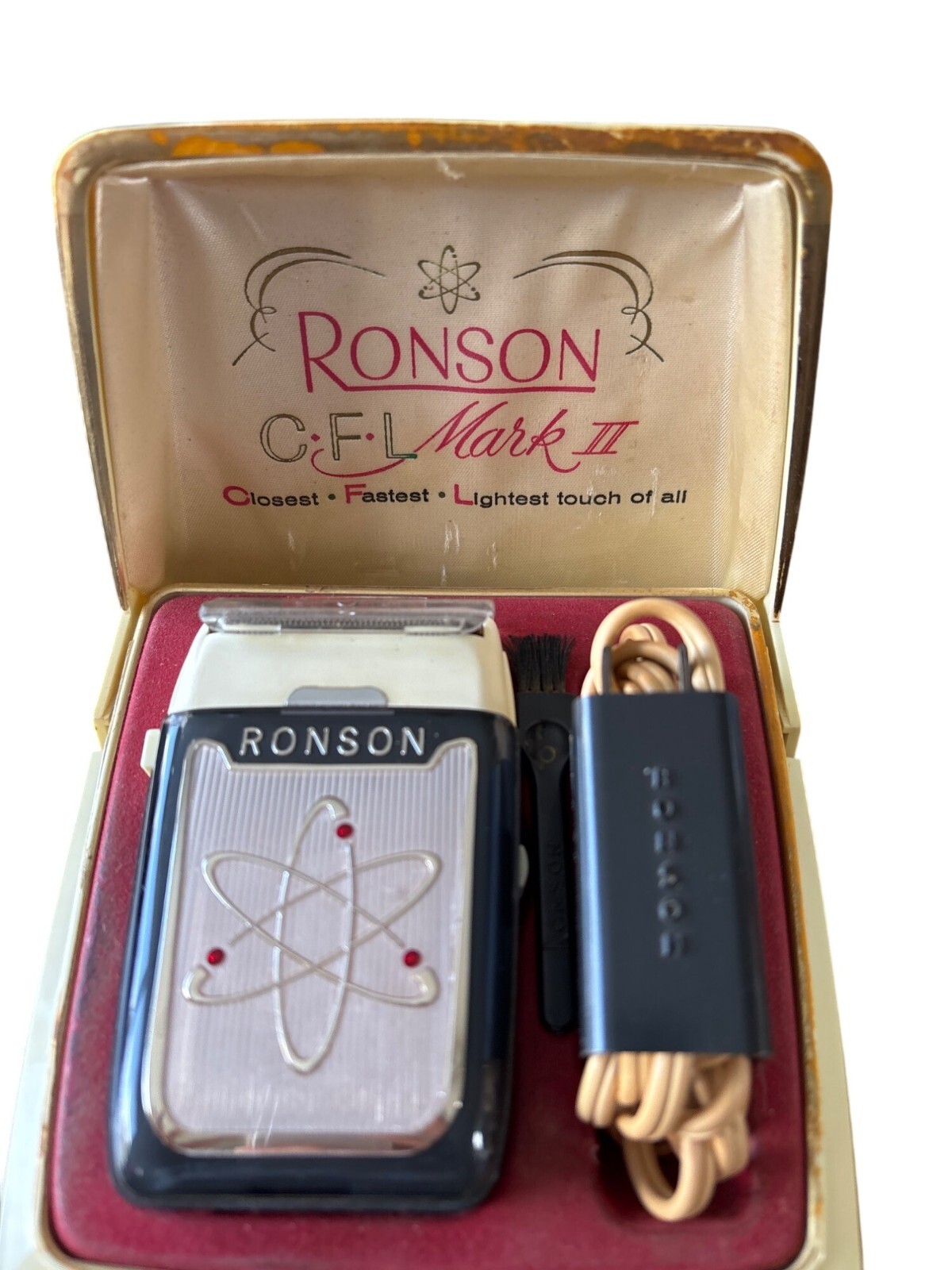 Vintage Ronson C.F.L Mark II Electric Shaver Super Trim With Case & Accessories