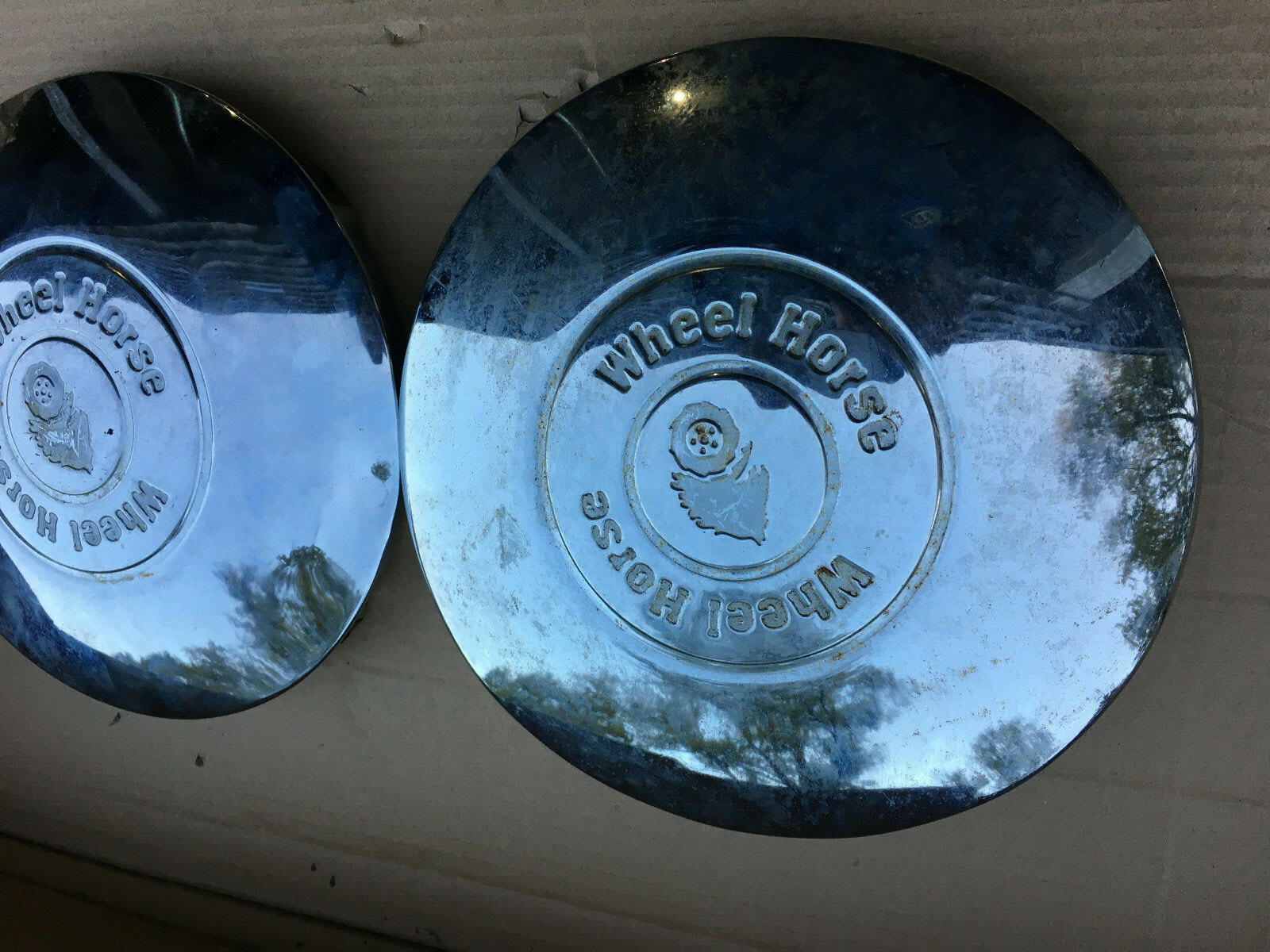 Vintage Wheel Horse 416H Lawn Tractor Front & Rear Wheel Covers Hub