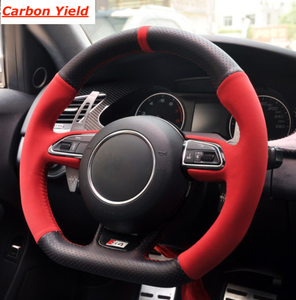 Alcantara Steering Wheel Cover For Audi RS4 RS5 S5 2012-16 SQ5 S4 2013