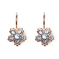 Earrings by Mariana Woman Floral Sapphire Swarovski Crystals