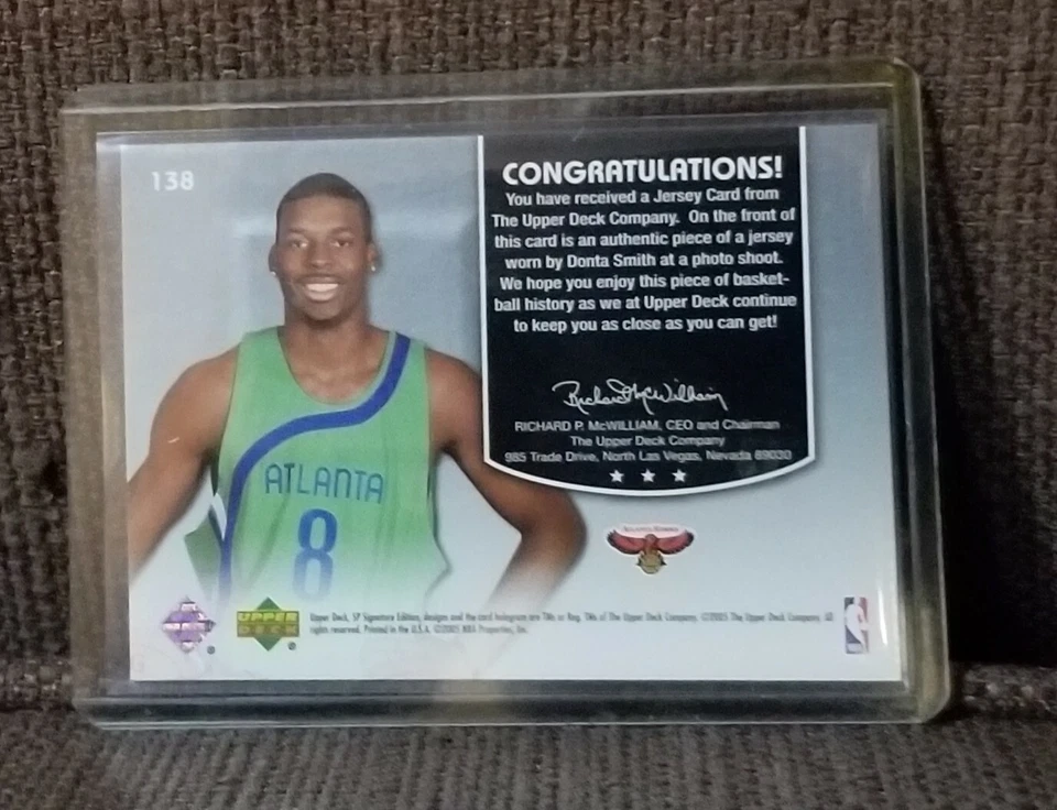 Donta Smith 2004-05 SP Signature Edition Rookie Remnants Jersey Card #138 /499 - Image 2 of 2