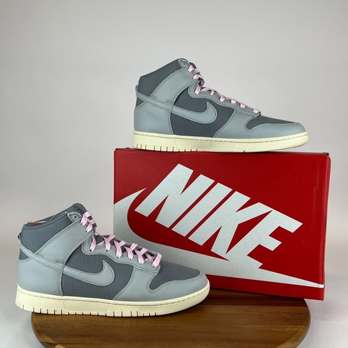 New Mens Nike Dunk High Vintage Certified Fresh Particle Grey Sneakers Size 12 - Image 1