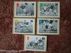 PHQ Stamp card set No 179 Football Legends, 1996. 5 card set.  Mint Condition.