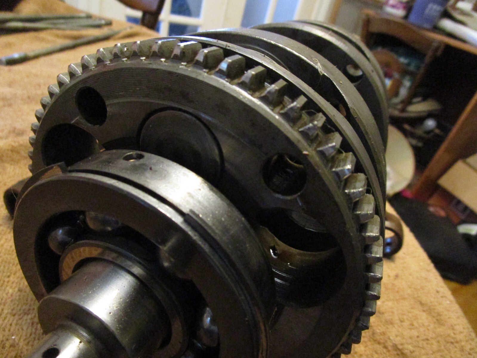 1975 Yamaha XS650 Engine crankshaft crank connecting rods assembly