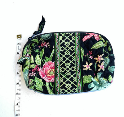 Rare VTG Vera Bradley Botanica Zip Cosmetic Makeup Bag 