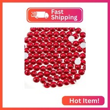 Beadsland Flat Back Crystal Rhinestones Round Gems for Nail Art and Craft Glue F