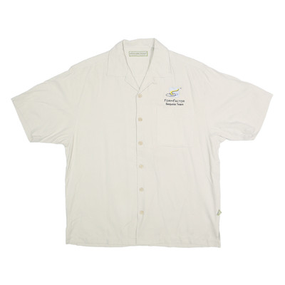 EAGLE DRY GOODS Herren Freizeithemd weiß Seide M FormFactor Sequoia Team Logo