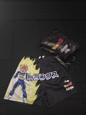 Primitive Apparel Dragon Ball Z Trunks Mesh Shorts Black Drawstring Pockets