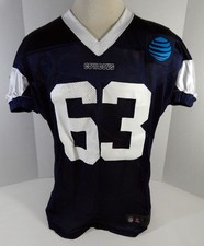 2018 Dallas Cowboys Tyler Biadasz #63 Game Issued Navy Practice Jersey 58 604