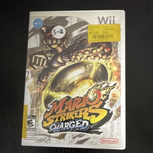 Nintendo Mario Strikers Charged Nintendo Wii 2007 Sports Multiplayer Manual CIB