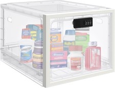 Large Medicine Lock Box for Safe Medication 10L Lockable Storage Box for