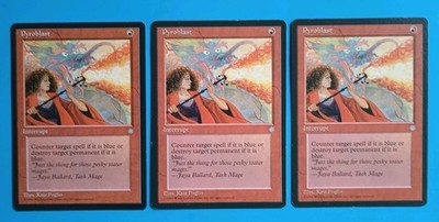 Magic the Gathering MTG Ice Age PYROBLAST  X 3  LP/EX  C 1995  Nice!