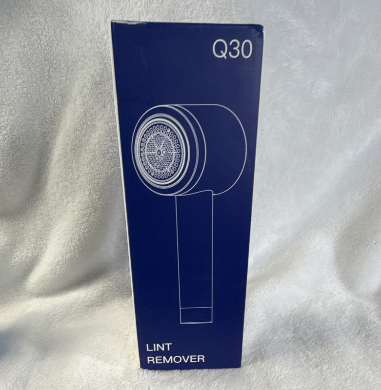 Q30 Electric Lint Remover Fabric Shaver for Clothes, Blue/White Plastic