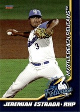 2021 Jeremiah Estrada Choice Minor League Rookie Card Cubs Myrtle Pelicans