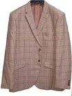 Brook Taverner Dusk Rose Linen Wool Windowpane Blazer Jacket 46R New w.o. Tag — photo 1